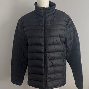 Heat Keep Men's Black Thin Puffer Jacket Size Medium